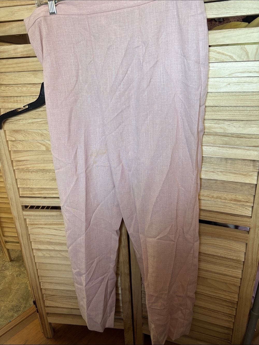 R&K Pink Women's Slacks with Elastic Zip Back 18W